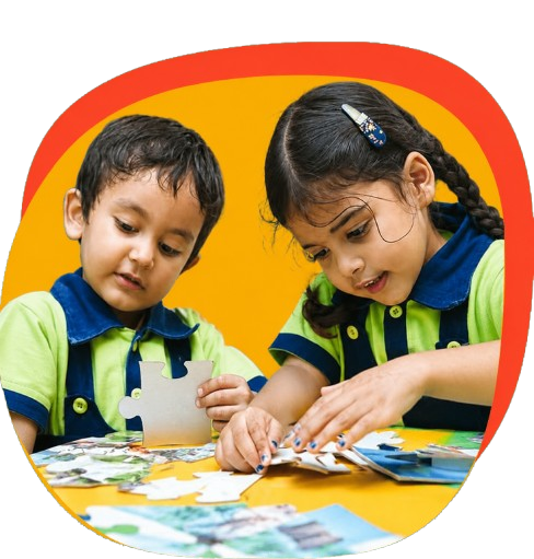 Children playing in J.P.S. kindergarten